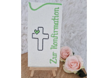 Stickdatei - ITH Schokohülle "Zur Konfirmation"